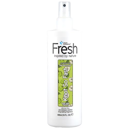 Groom Professional Fresh Knot So Fast Entwirrungsspray für Hunde - Hunde-Entwirrungsspray für Verfilztes Fell - Einfaches und Sanftes Entwirren - Glattes & Glänzendes Fell - Natürliche Formel, 400ml von Groom Professional