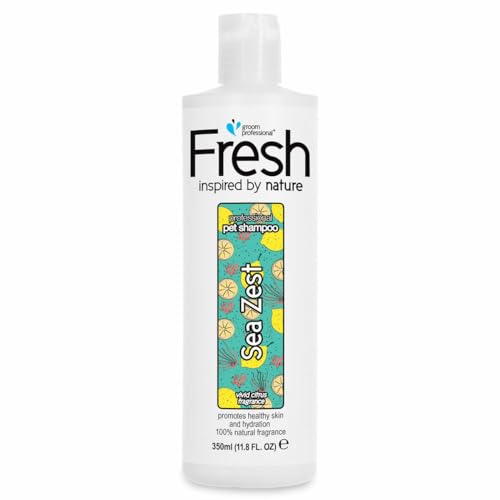 Groom Professional Fresh Sea Zest Hundeshampoo Sensitiv - Natürliches Shampoo für juckende Haut - Empfindliches Shampoo - Stellt Geschädigtes Fell Wieder Her - Fördert Gesunde Haut, 350ml von Groom Professional