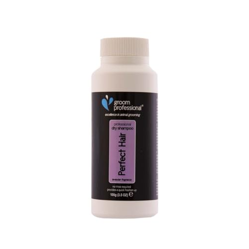 GROOM PROFESSIONAL Perfect Hair Hundetrocken-Shampoo – wasserloses Trockenshampoo für Hunde – Pulverform Shampoo für Hunde – reinigt und pflegt – schnelle und einfache Pflege zwischen den Bädern, 100 GROOM PROFESSIONAL Perfect Hair Hundetrocken-Shampoo – wasserloses Trockenshampoo für Hunde – Pulverform Shampoo für Hunde – reinigt und pflegt – schnelle und einfache Pflege zwischen den Bädern, 100 von GROOM PROFESSIONAL