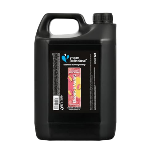 GROOM PROFESSIONAL Rhubarb & Custard Hundeshampoo - Hundeshampoo Gegen Geruch - Tiefenreinigendes Shampoo - Reinigt und Beseitigt Gerüche - Macht das Fell Weich - Süßer Duft, 4 Liter GROOM PROFESSIONAL Rhubarb & Custard Hundeshampoo - Hundeshampoo Gegen Geruch - Tiefenreinigendes Shampoo - Reinigt und Beseitigt Gerüche - Macht das Fell Weich - Süßer Duft, 4 Liter von GROOM PROFESSIONAL