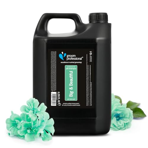 GROOM PROFESSIONAL Big & Beautiful Volumenspendendes Hundeshampoo - Tiefenreinigendes Shampoo für Hunde - Verleiht dem Fell Volumen - Perfekt für Wollige oder Dickfellige Rassen, 4 Liter GROOM PROFESSIONAL Big & Beautiful Volumenspendendes Hundeshampoo - Tiefenreinigendes Shampoo für Hunde - Verleiht dem Fell Volumen - Perfekt für Wollige oder Dickfellige Rassen, 4 Liter von GROOM PROFESSIONAL