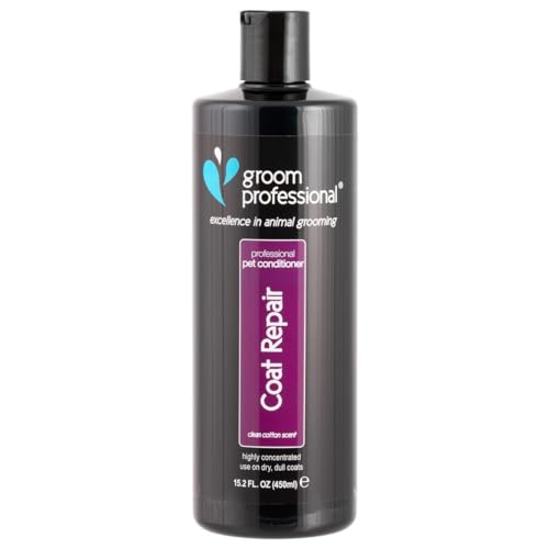 GROOM PROFESSIONAL Coat Repair Conditioner - Pflegespülung für Hunde - Reparierende Conditioner für Hunde mit Geschädigtem Haar - Perfekt für Trockene & Juckende Haut - Macht das Fell Weich, 450ml GROOM PROFESSIONAL Coat Repair Conditioner - Pflegespülung für Hunde - Reparierende Conditioner für Hunde mit Geschädigtem Haar - Perfekt für Trockene & Juckende Haut - Macht das Fell Weich, 450ml von GROOM PROFESSIONAL