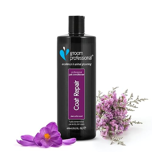 GROOM PROFESSIONAL Coat Repair Conditioner - Pflegespülung für Hunde - Reparierende Conditioner für Hunde mit Geschädigtem Haar - Perfekt für Trockene & Juckende Haut - Macht das Fell Weich, 450ml von GROOM PROFESSIONAL