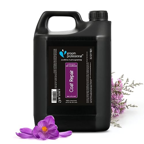 GROOM PROFESSIONAL Coat Repair Conditioner - Pflegespülung für Hunde - Reparierende Conditioner für Hunde mit Geschädigtem Haar - Perfekt für Trockene & Juckende Haut - Macht das Fell Weich, 4 Liter von GROOM PROFESSIONAL
