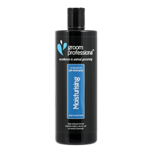 GROOM PROFESSIONAL Coconut Moisturising Hundeshampoo Sensitiv - Beruhigendes Hundeshampoo für Juckende Haut - Empfindliches Shampoo für Hunde - Pflegt & Stellt das Fell Wieder Her, 450ml von GROOM PROFESSIONAL