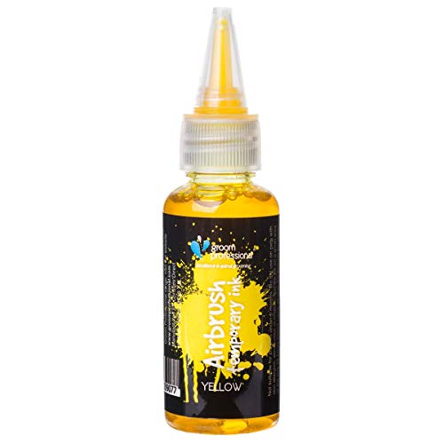 Groom Professional Creative Airbrush Temporäre Tinte, 30 ml, Gelb von Groom Professional