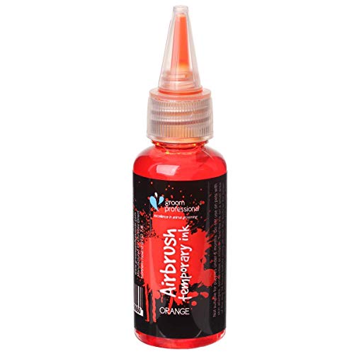 Groom Professional Creative Airbrush Temporäre Tinte, 30 ml, Orange von GROOM PROFESSIONAL