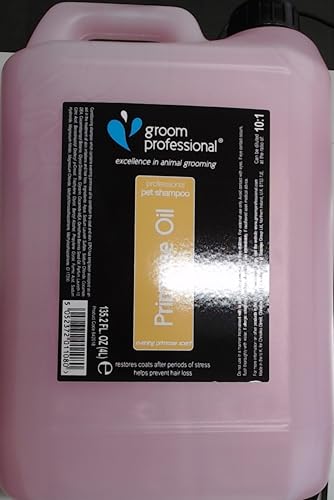 GROOM PROFESSIONAL Evening Primrose Oil Hundeshampoo - Hundeshampoo Gegen Juckreiz - Sensitiv Shampoo für Hunde - Stellt beschädigtes Fell Wieder Her - Hilft Haarausfall Vorzubeugen, 4 Liter GROOM PROFESSIONAL Evening Primrose Oil Hundeshampoo - Hundeshampoo Gegen Juckreiz - Sensitiv Shampoo für Hunde - Stellt beschädigtes Fell Wieder Her - Hilft Haarausfall Vorzubeugen, 4 Liter von GROOM PROFESSIONAL