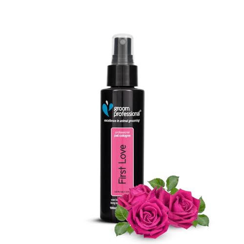 GROOM PROFESSIONAL First Love Hundeparfüm - Hundeparfüm Babypuder - Frisches Duftspray für Hunde Gegen Geruch - Hundeparfüm-Spray - Babypuderduft - Perfekt für Zwischen den Waschgängen, 100ml von GROOM PROFESSIONAL