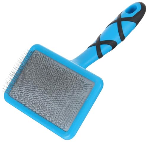 Groom Professional Flat Slicker Brush, Excellence in Animal Grooming, Flat Backed Soft Slicker Brush, Helps to Avoid Coat Breakages and Damage, Perfect for Soft Coats, Size - Large von Groom Professional