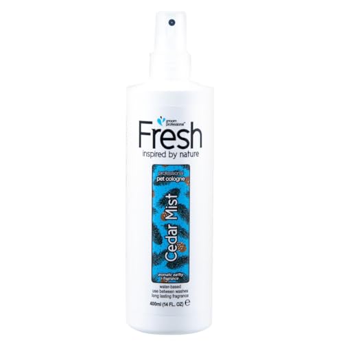GROOM PROFESSIONAL Fresh Cedar Mist Hundeparfüm - Hundeparfüm-Spray - Frisches Duftspray für Hunde Gegen Geruch - Woodsy Cedar Fragrance - Langanhaltender Duft - Natürliche Eleganz, 400ml von GROOM PROFESSIONAL