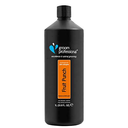 GROOM PROFESSIONAL Fruit Punch Hundeparfüm - Hundeparfüm-Spray - Frisches Duftspray für Hunde Gegen Geruch - Tropischer Duft - Fruchtiger Duft - Perfekt für Zwischen den Waschgängen, 1 Liter von GROOM PROFESSIONAL