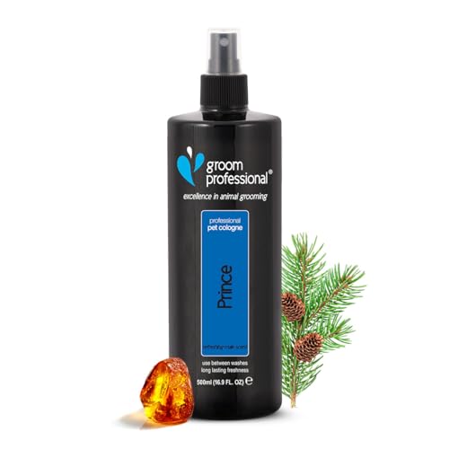 Groom Professional Prince Haustier-Parfüm, Exzellenz in der Tierpflege, Hundeparfüm mit einer Leichter Hauch von Moschus, enthält Kamille zur Beruhigung der Haut, hergestellt in Großbritannien, 500ml von GROOM PROFESSIONAL