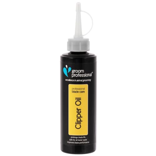 GROOM PROFESSIONAL Schermaschinenöl - Schmieröl für Scherköpfe - Verlängert die Lebensdauer der Klingen - Zum Schmieren der Klingen & zur Vermeidung von Überhitzung - Für alle Klingen Geeignet, 200ml von GROOM PROFESSIONAL