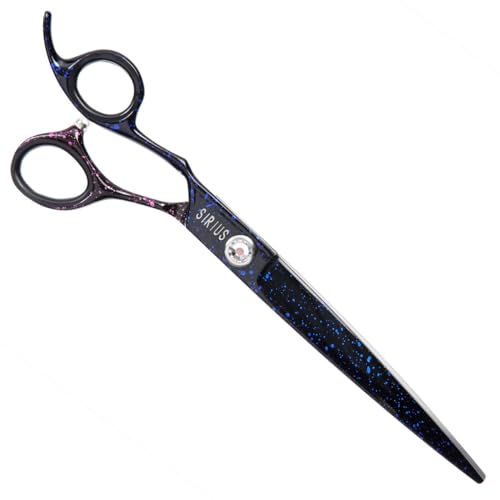 Groom Professional Sirius Curved Left-Handed Dog Grooming Scissors, Excellence in Animal Grooming, Perfect for The Groomer Who Requires a Sharp Finish, Made from 440c Quality Steel, 7.5 Inch von Groom Professional
