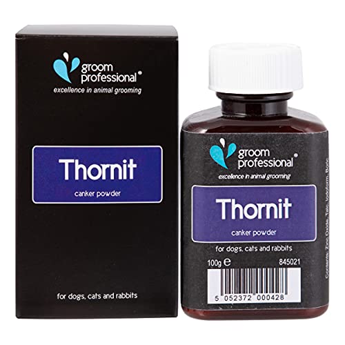 Groom Professional Thornit Ear Powder, Designed to Combat Ear Mites in Pets, Ease Itchy Ears and Scratching, Easy Application, for Dogs, Cats and Small Pets, Large 100g Groom Professional Thornit Ear Powder, Designed to Combat Ear Mites in Pets, Ease Itchy Ears and Scratching, Easy Application, for Dogs, Cats and Small Pets, Large 100g von GROOM PROFESSIONAL