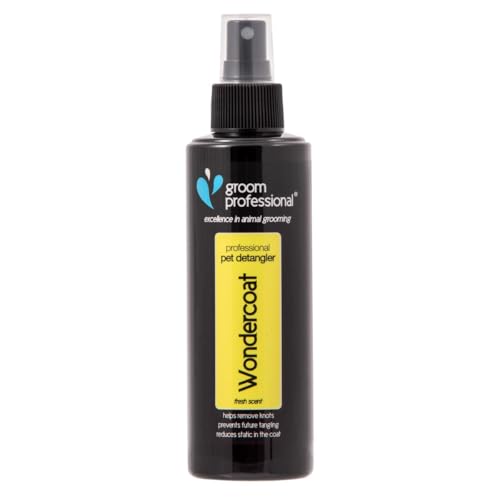 GROOM PROFESSIONAL Wondercoat Hundespray - Fellpflege und Entwirrungsspray für Hunde - Hilft bei der Beseitigung von Verfilzungen - Pflegt Fell & Haut - Für alle Fellarten Geeignet, 200ml von GROOM PROFESSIONAL