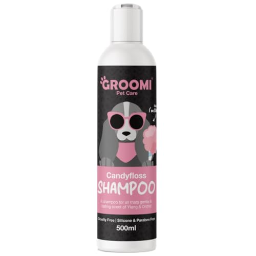 GROOMI Candy Floss Hundeshampoo, 500 ml, köstlich duftende Fellpflege für alle Hunde, reißfrei, verbessert den Fellglanz, vegan, hergestellt in Großbritannien für Welpen und ausgewachsene Hunde (1 x GROOMI Candy Floss Hundeshampoo, 500 ml, köstlich duftende Fellpflege für alle Hunde, reißfrei, verbessert den Fellglanz, vegan, hergestellt in Großbritannien für Welpen und ausgewachsene Hunde (1 x von Groomi