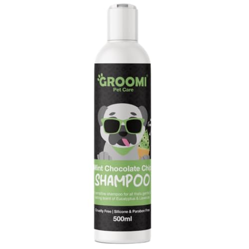GROOMI Mint Chocolate Chip Hundeshampoo, 500 ml, erfrischende Reinigung für alle Hunderassen, vegane Formel, professionelles Haustier-Shampoo und Conditioner, beruhigender Duft, sanft zu Welpen und GROOMI Mint Chocolate Chip Hundeshampoo, 500 ml, erfrischende Reinigung für alle Hunderassen, vegane Formel, professionelles Haustier-Shampoo und Conditioner, beruhigender Duft, sanft zu Welpen und von Groomi