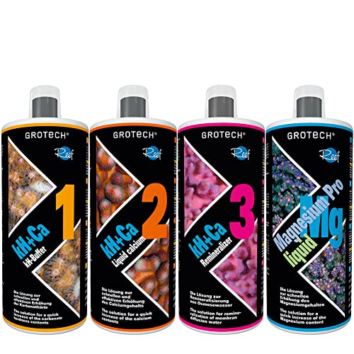 GroTech kH+Ca 1,2,3 + Mgpro liquid 1000 ml Set von Grotech
