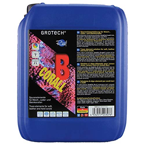 Grotech Corall B 5000 ml - Spurenelementelösung für Weich-, Leder- und Steinkorallen (LPS, SPS) von Grotech