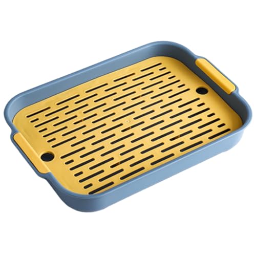 Grtheenumb Kaninchendrüsenbox Dual -Layer -PP -Hasen -Müll -Katzentrupp von Grtheenumb