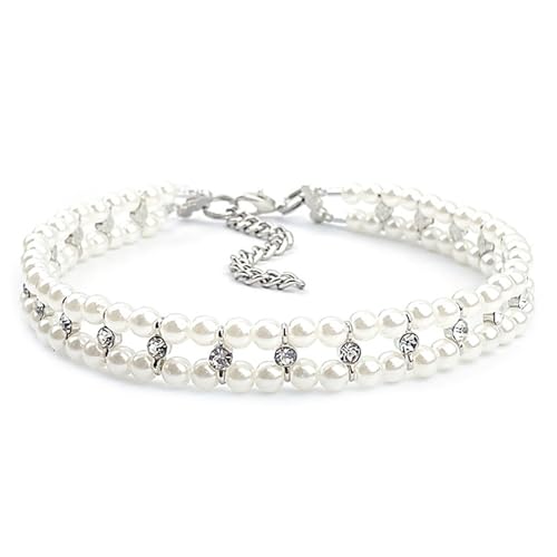 Perlenkatze Kragen, Perlhundkragen Süßes verstellbare Katzenkragen für Mädchen Katzen Strass Bemenk Hundekragen Luxus Kleiner Haustier Choker für Welpenkätzchen Perlenkatze Kragen, Perlhundkragen Süßes verstellbare Katzenkragen für Mädchen Katzen Strass Bemenk Hundekragen Luxus Kleiner Haustier Choker für Welpenkätzchen von Grtheenumb