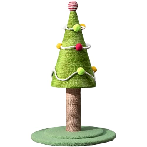 Weihnachtskatze, Katze Weihnachtsbaum Sisal Kratzersicherheit Süßes stilvoller mit farbenfrohen Bällen für Feiertage von Grtheenumb
