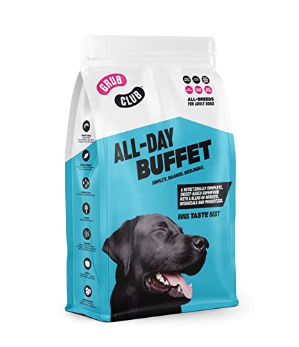 Insect Protein Superfood Hundefutter für gesunde, glückliche Hunde – hypoallergen, getreidefrei & ernährungsphysiologisch vollständig – ganztägiges Buffet (6 kg) GRUB CLUB von Grub Club