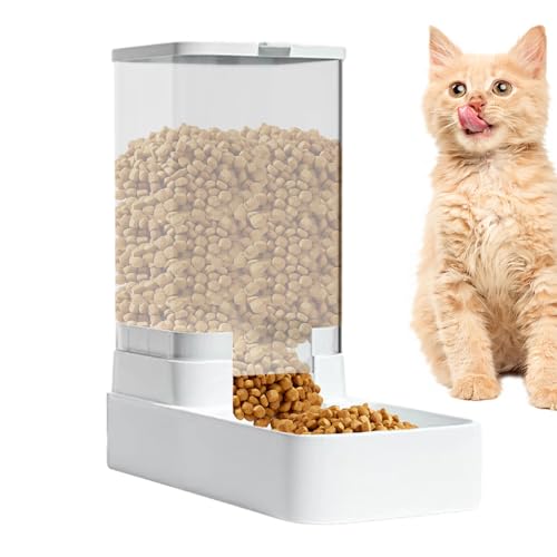 Futterautomat für Hunde, Futterautomat für Katzen | Automatischer Schwerkraft-Futternapf für Haustiere | 3,8 l Futterspender für Hunde und Katzen, Wasserspender, Schwerkraft-Futterspender und Gruwkue von Gruwkue