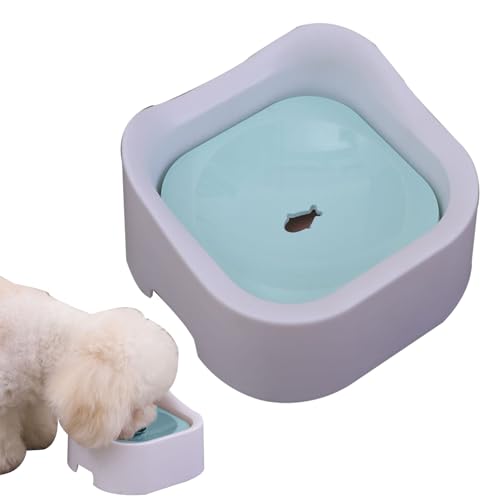 Gruwkue Auslaufsicherer Wassernapf für Hunde | Schwimmender, auslaufsicherer Wasserspender für Hunde - Wasserspender für Haustiere mit langsamem Futterspender, Hundenapf für den Außen von Gruwkue