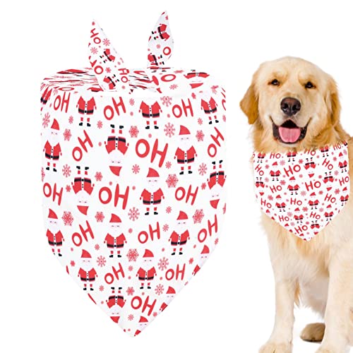 Gruwkue Feiertags-Hundebandanas - Hund Dreiecksschal Lätzchen,Haustier-Bandanas für Hunde, Klassische Weihnachtshundeschals für Welpen, Katzen, Haustiere, Haustier-Weihnachtsfeier-Dekoration von Gruwkue