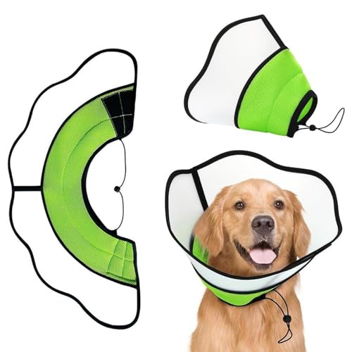 Gruwkue Haustier-Erholungshalsband | Schützendes Kegelhalsband für Haustiere,Verstellbarer Hundekegel zur Genesung, tragbarer Hundekegel für kleine und mittelgroße Hunde von Gruwkue