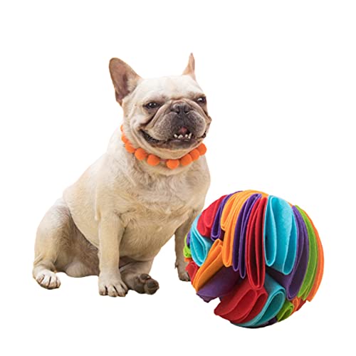 Gruwkue Hund Schnüffelmatte - Hundespielball gegen Langeweile - Hundepuzzlespielzeug Interaktives Hundespielzeug Ball mit langsamer Fütterung zum Stressabbau von Gruwkue