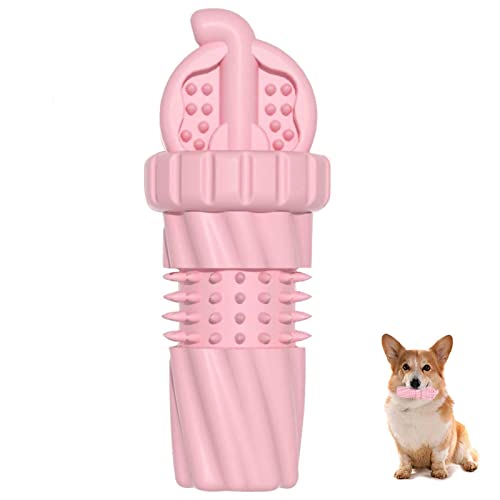 Gruwkue Robustes Kauspielzeug für Hunde | Natürlicher TPR-Gummi-Zahnpflege-Kau-Reinigungsstift - Aggressives Kauspielzeug für große Hunde, Kauspielzeug in Form von Cola-Becher für Hunde, langlebiges von Gruwkue