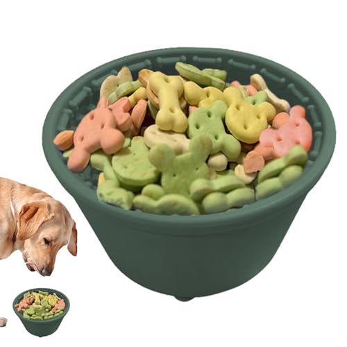 Gruwkue Slow-Feeder-Hundenäpfe,Slow-Food-Napf für Haustiere - Slow-Food-Eimer für Haustiere - Anti-Erstickungs-Hundenapf, Haustier-Slow-Food-Eimer, Hundeanreicherungsspielzeug für Hunde, tragbar für von Gruwkue