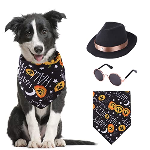 Cowboy-Kostüm für Haustiere, Cowboy-Halstuch, Cowboyhut für Haustiere, Cowboy-Halstuch, Sonnenbrille, Hiphop-Kostüm für Hund und Katze Cowboy-Kostüm für Haustiere, Cowboy-Halstuch, Cowboyhut für Haustiere, Cowboy-Halstuch, Sonnenbrille, Hiphop-Kostüm für Hund und Katze von GsLxx