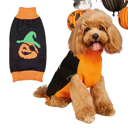 Haustier Hund Pirate Kürbis Strickpullover Kleine Katze Hund Warme Kleidung Geeignet für Halloween Geburtstag Urlaub Neujahr (XS) von GsLxx