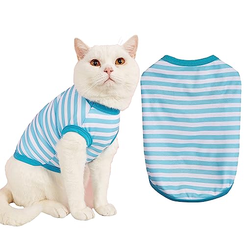 Katze Recovery Anzug, E-Halsband Alternative für Katzen Hunde, Bequeme und Atmungsaktive Katzen-OP-Kittel，Katze Pyjama-Sweatshirt von GsLxx