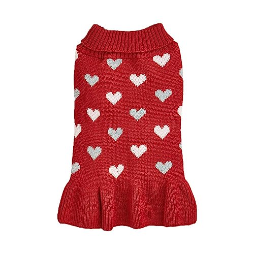 Pet Hund Haar Kleid Pullover Kleid Weiche und Bequeme Kleine Katze und Hund Liebe gestrickte Prinzessin Kleid von GsLxx