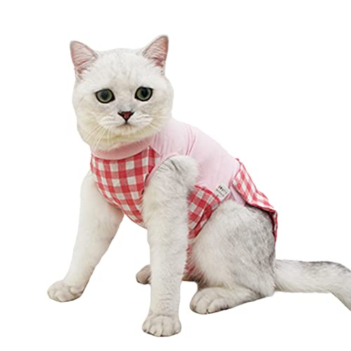 Professionelle Regenerationskleidung für Katzen mit Bauch- oder Hauterkrankungen, E-Halsersatz für Katzen und Hunde und Anti-Leck Wundpyjama von Haustieren nach der Operation getragen von GsLxx