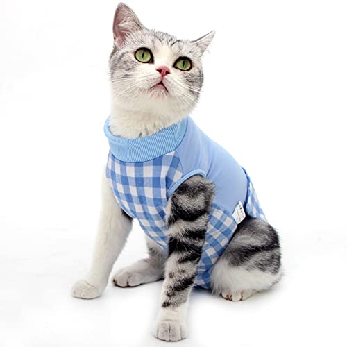 Professionelle Regenerationskleidung für Katzen mit Bauch- oder Hauterkrankungen, E-Halsersatz für Katzen und Hunde und Anti-Leck Wundpyjama von Haustieren nach der Operation getragen von GsLxx