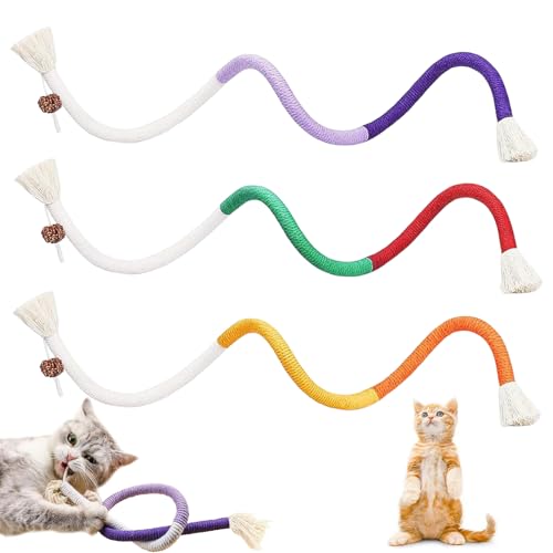 Gsedaox 3 Stück Katzenminze Spielzeug Kauendes Baumwollseil,Katze Seil Spielzeug,Katzenbeißseil,Katze Baumwollseil Zähne Reinigung,Benutzt Für Katzen Zahnpflege Gegen Mundgeruch. Gsedaox 3 Stück Katzenminze Spielzeug Kauendes Baumwollseil,Katze Seil Spielzeug,Katzenbeißseil,Katze Baumwollseil Zähne Reinigung,Benutzt Für Katzen Zahnpflege Gegen Mundgeruch. von Gsedaox