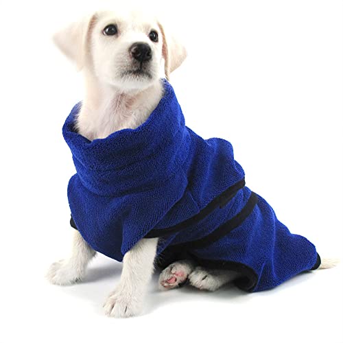 Gshy Bademantel für Haustiere Mikrofaser Badetuch Super saugfähig für Hund Schnelltrocknender Bademantel für Hund Hündchen (XL) von Gshy