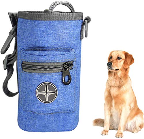 Gshy Dog Treats Bag Trainingstasche Mehrere Taschen Verstellbarer Riemen Müll Snack-Tasche (Blau) von Gshy