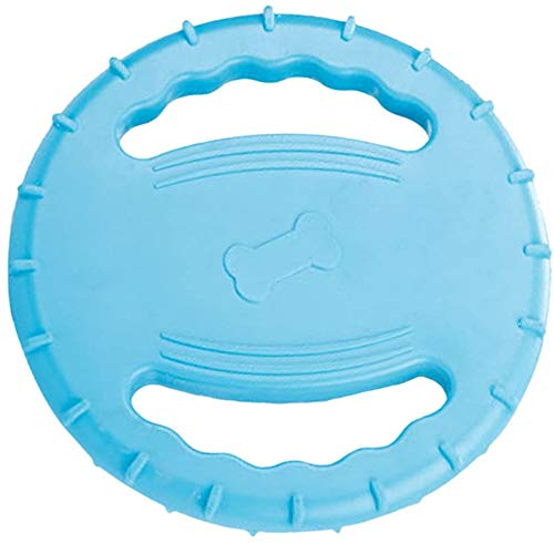 Gshy Frisbee-Spielzeug für Hund Flugscheibe TPR Großer schwimmender interaktiver Frisbee-Hund Haustier-Trainingsspielzeug (Blau) von Gshy