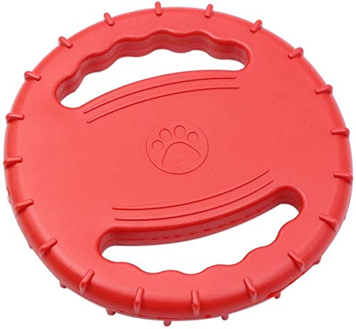 Gshy Frisbee-Spielzeug für Hund Flugscheibe TPR Großer schwimmender interaktiver Frisbee-Hund Haustier-Trainingsspielzeug (Rot) von Gshy