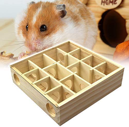 Gshy Hamster Holzspielzeug Labyrinth Tunnel Haus für kleines Haustier Interaktives Spielzeug Hamster Ratte Maus von Gshy