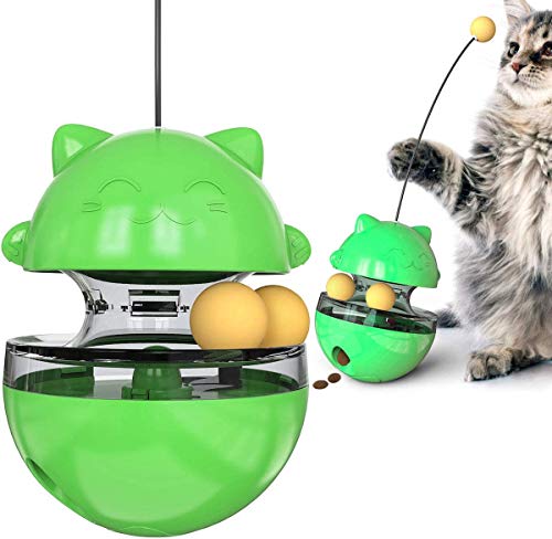 Gshy Lebensmittelball für Cat Bonbonspender Interaktives Spielzeug für kleine Hunde und Katzen Intelligence Exercise Feeder (Grün) von Gshy