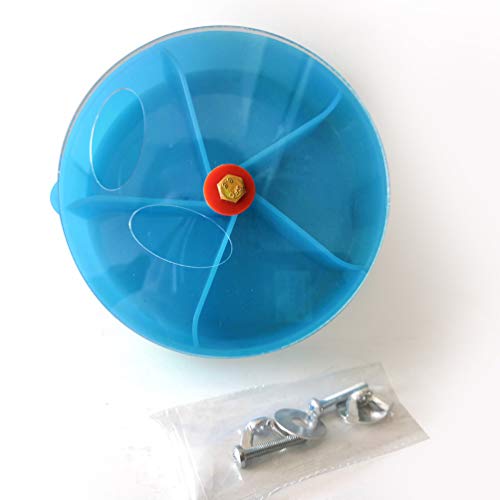 Gshy Papagei Fütterungsspielzeug Raddrehung Krippe für Vögel Aufbewahrungskiste Vogel- und Tierhändler Beißendes Spielzeug (Blau) von Gshy